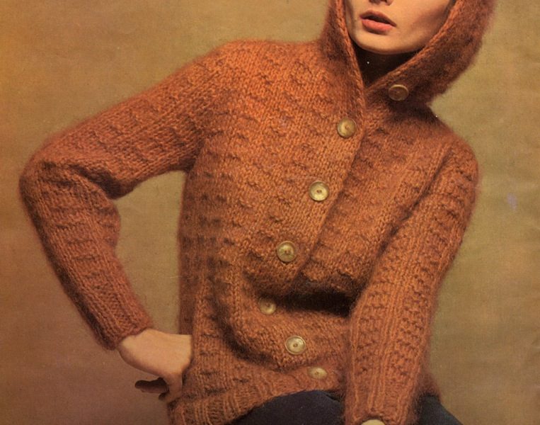Hooded Mohair Cardigan – Vintage Knit