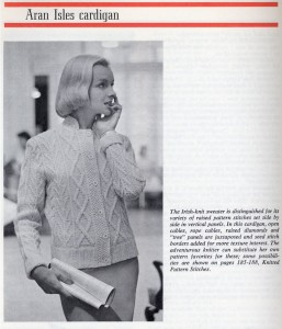 free aran vintage cardigan knitting pattern