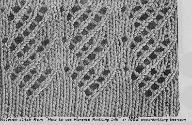 victorian vintage knitting stitch