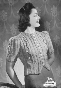 free vintage cardgan knit pattern