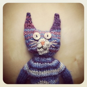 Tummy Kitty Knitted Cat