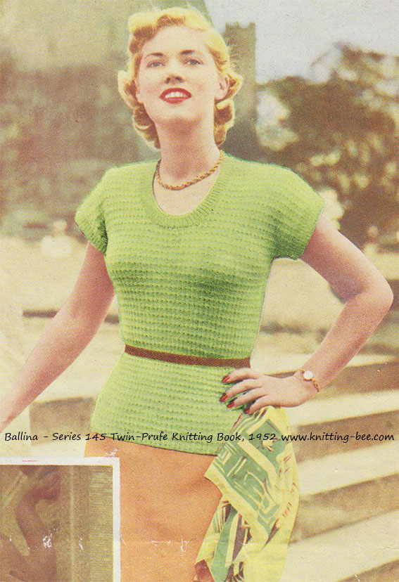 Ballina - Vintage Sweater Pattern 1952 - Knitting Bee