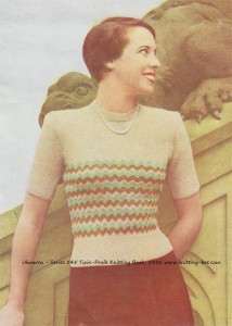 free 1950's knitting pattern vintage