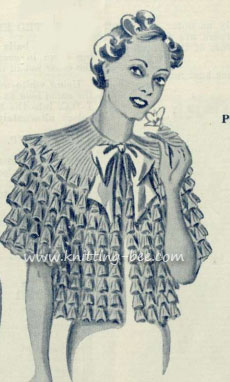 Ruffled vintage jacket knit pattern