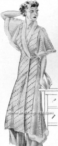 Vintage Fur Trimmed Negligee Knitting Pattern