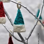 christmas hat knitting pattern for tree ornament