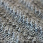 horizontal lines in relief knitting pattern