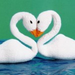 knitted swans pattern