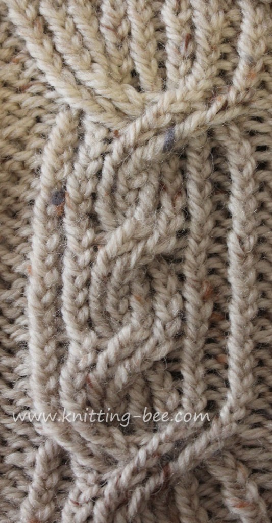 Enclosed Ribbed Rope Cable Stitch