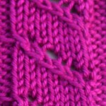 diagonal lace stripe knitting stitch