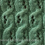 Free Eyelet Cable Knitting Stitch