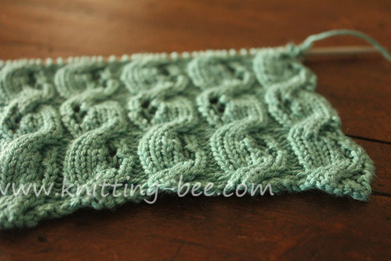 Free Eyelet Cable Knitting Stitch