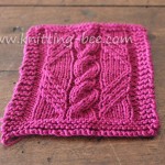 Free Cable in a Diamond Knitting Pattern Panel
