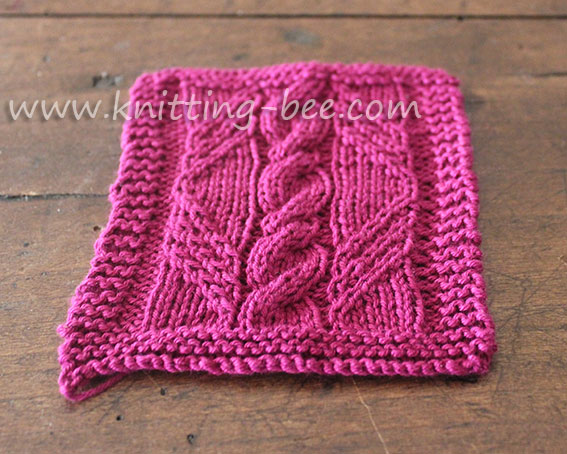 Free Cable in a Diamond Knitting Pattern Panel