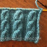 Free Chain Cable Knitting Stitch.
