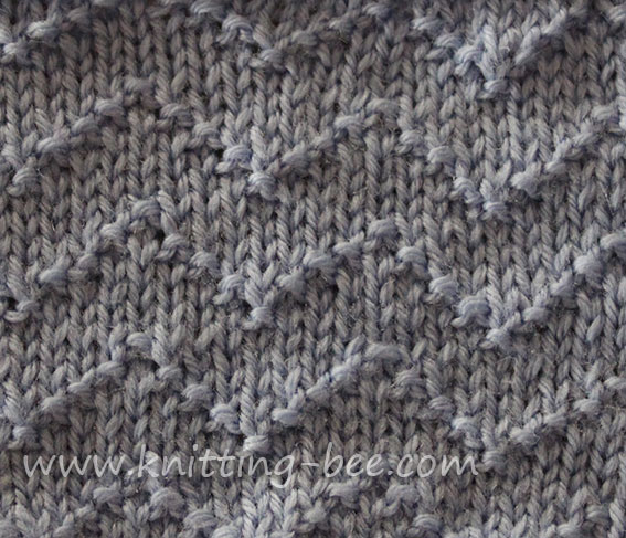 Free Chevron Zig Zag Lines Knitting Stitch pattern.