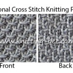Free Diagonal Cross Stitch Knitting Pattern.