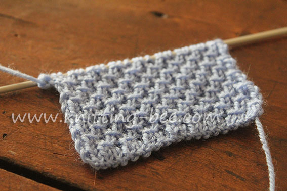 Diagonal Cross Stitch Knitting Pattern