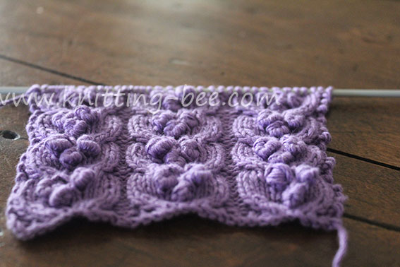 Bobbled Cable Knitting Stitch