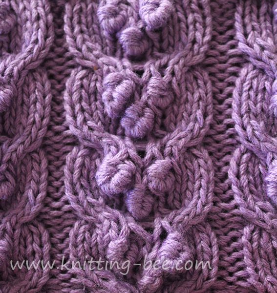 Bobbled Cable Knitting Stitch