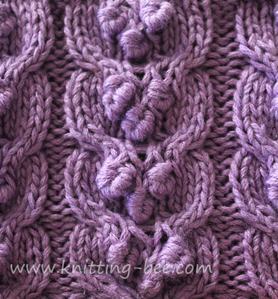 Bobbled Cable Knitting Stitch