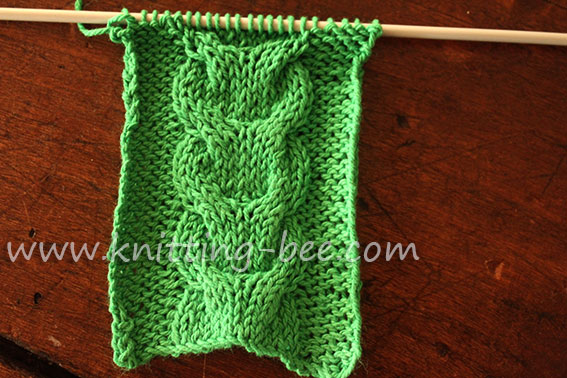 Free link cable knitting stitch pattern