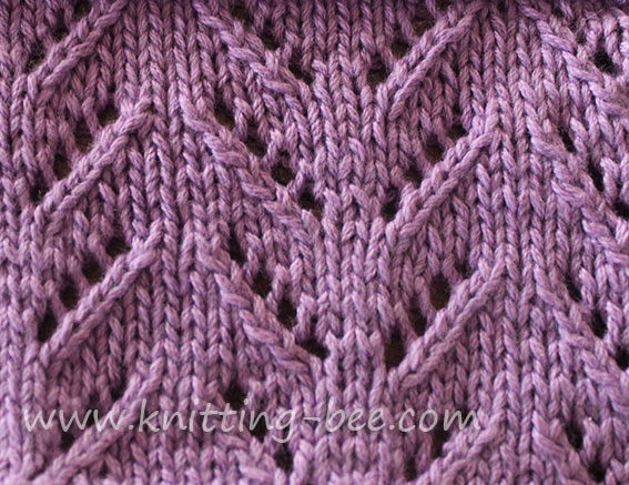 Simple Chevron Lace Knit Stitch
