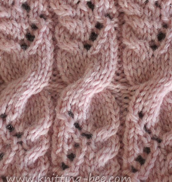 Cabled Lace Knit Stitch Pattern