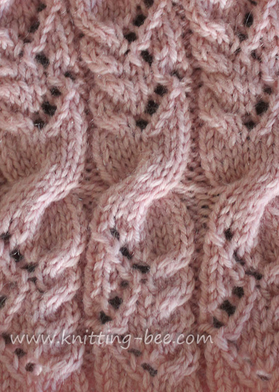 Cabled Lace Knit Stitch Pattern