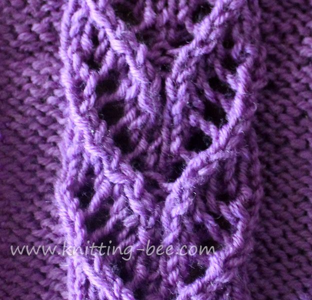 Heart Vine Lace Panel Stitch