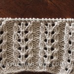 free eyelet rib knitting stitch pattern