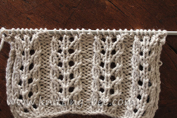 free eyelet rib knitting stitch pattern