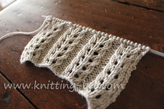 free eyelet rib knitting stitch pattern