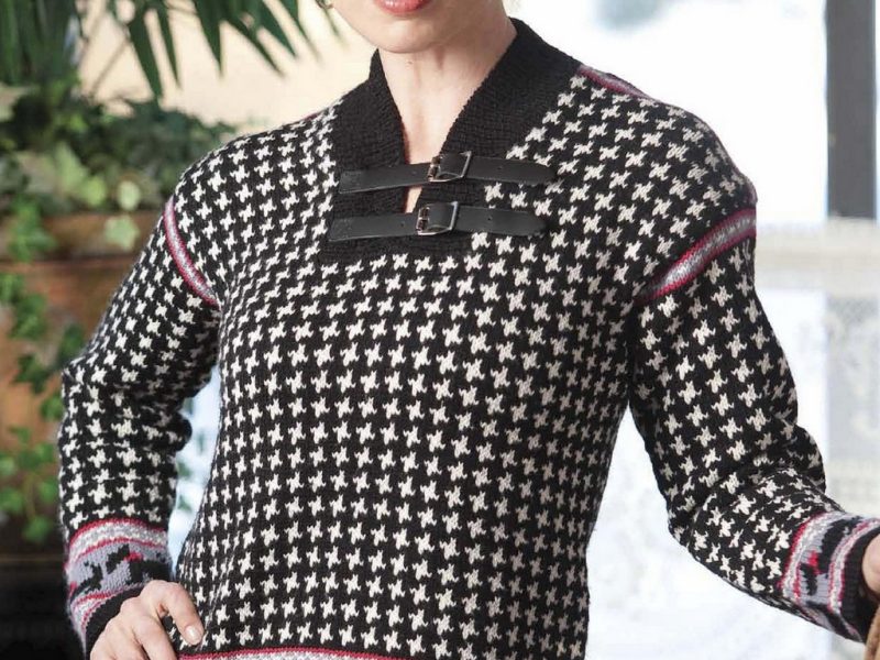 Houndstooth Scotch Terrier Sweater