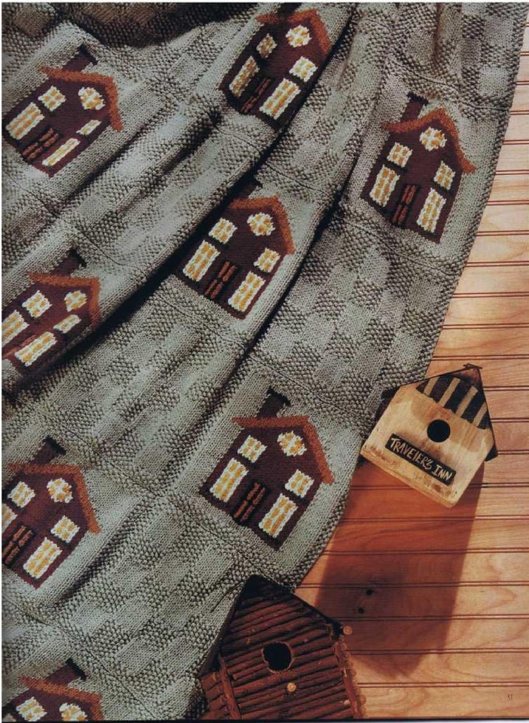 knitted house afghan for kids 1