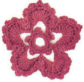 Crochet Flower 5 Petals