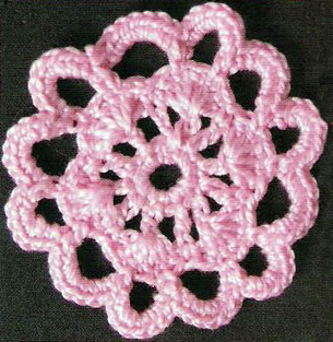 Pink Crochet Flower
