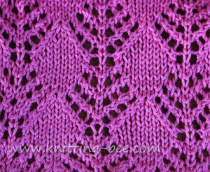 Diamond Trees Lace Knitting Stitch Pattern