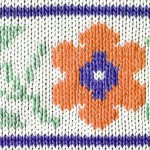 Flower Color Knit Pattern