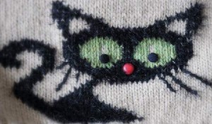 Halloween Knitted Cat – Colorwork