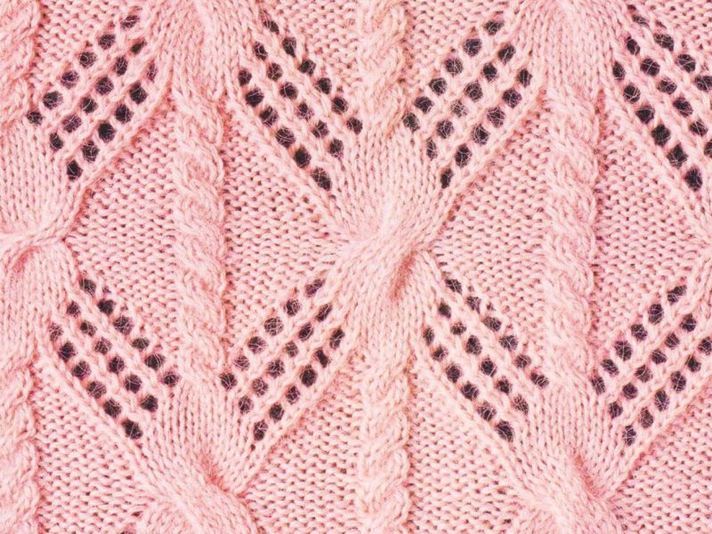 Lace and Cable Knitted Stitch Combo