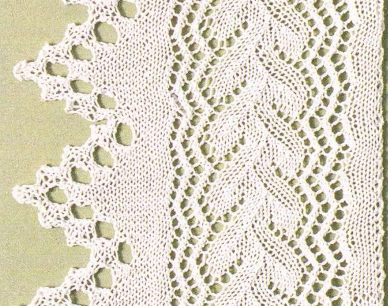 Knitted Edge and Lace Panel Chart