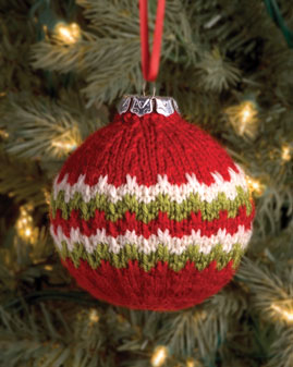 Candy Cane Ball Christmas Ornament