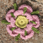 European Rose Crochet Flower