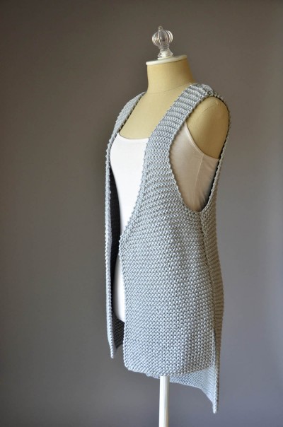 Hi Lo Vest - Knitted Pattern - Knitting Bee