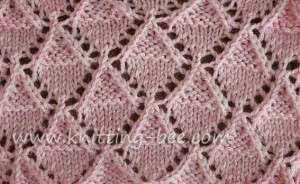 Lace Stitch – Stockinette and Garter Diamonds