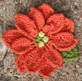 Poinsettia Crochet Flower Pattern