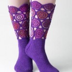 Socks with Patchwork Circle Leg