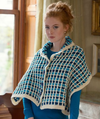 Buttoned Shawl Crochet Pattern