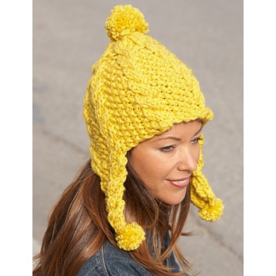 Golden Glow Earflap Hat